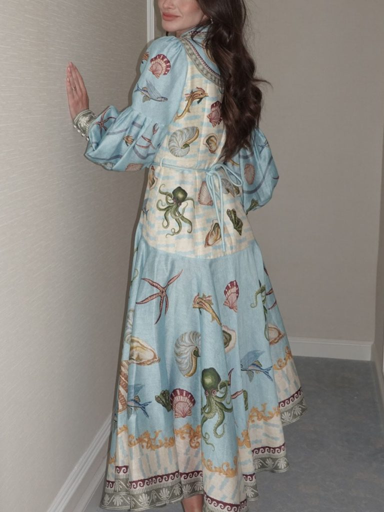 Printed Floral Midi Dress