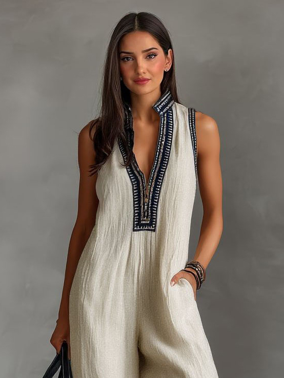 Sleeveless Casual Jumpsuit