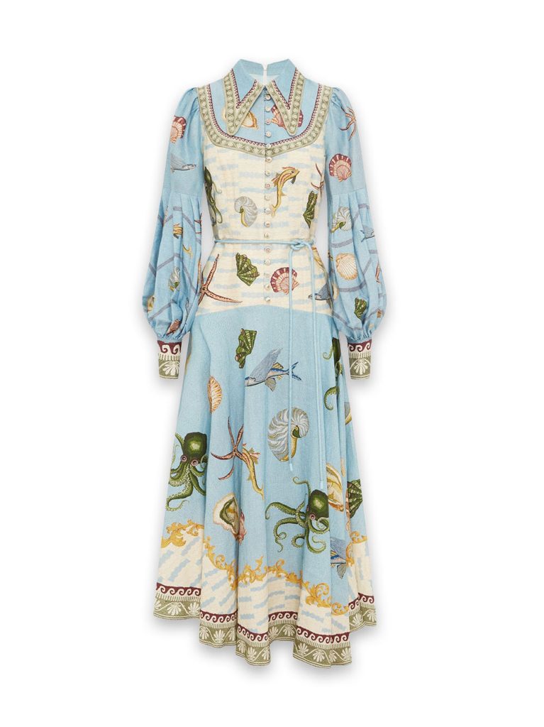 Printed Floral Midi Dress