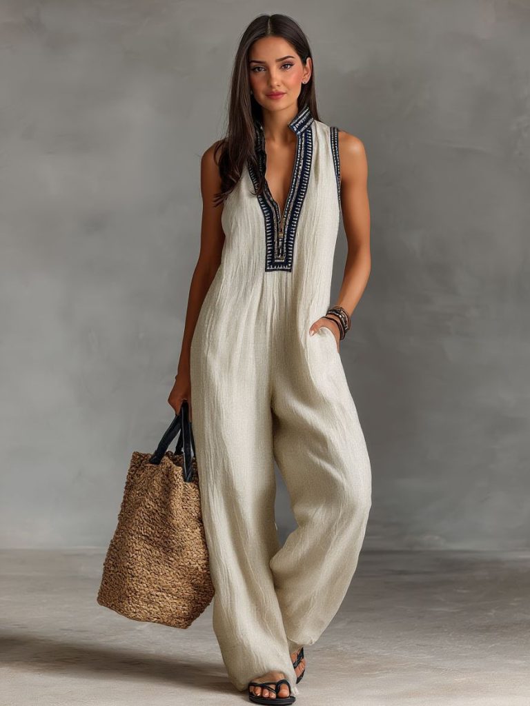 Sleeveless Casual Jumpsuit