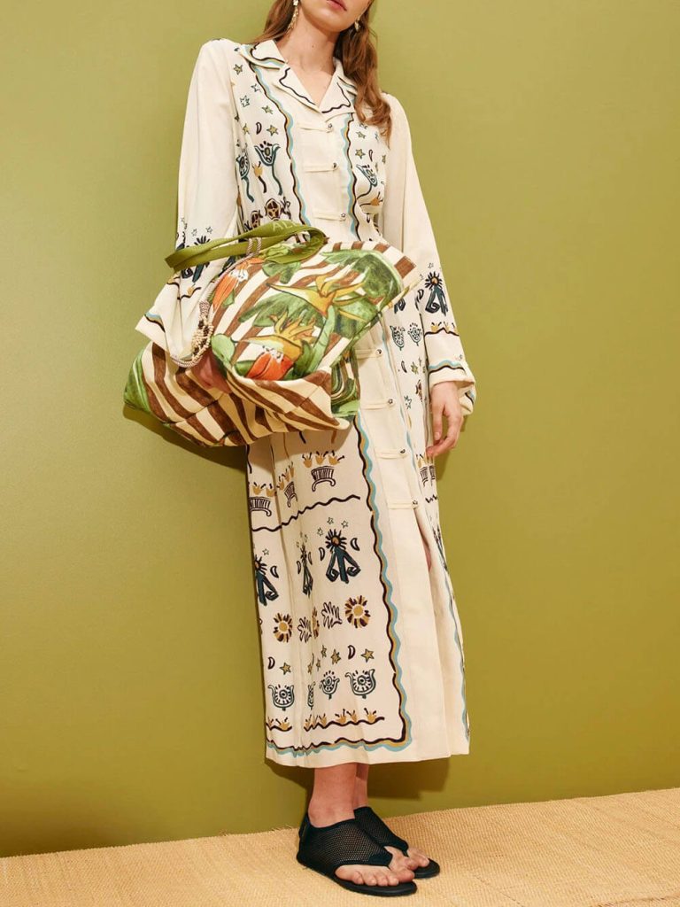 Printed Loose Fit Maxi Dress